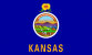 Drapeau de l'état américain de Kansas.