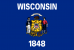 Drapeau de l'état américain de Wisconsin.